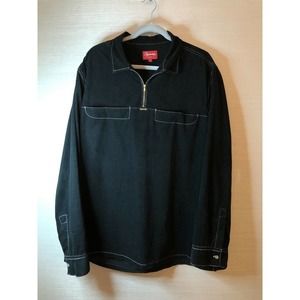 SUPREME XL BLACK LONG SLEEVE SHIRT ZIPPER NECK